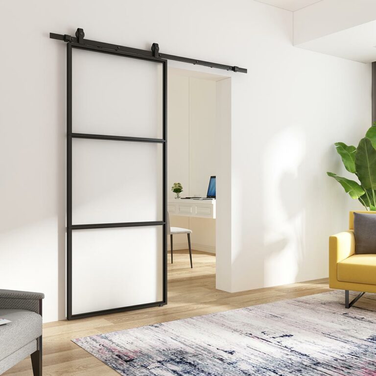 3 Panel Black Frame Interior Steel Glass Doors - Tengyu