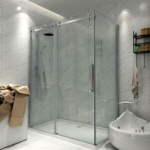 Porte de douche en verre sans cadre