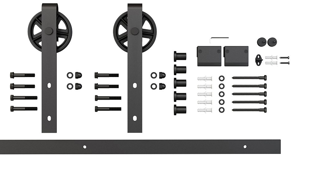 Face Mounting Sliding Big Wheel Barn Door Hardware - Image 6