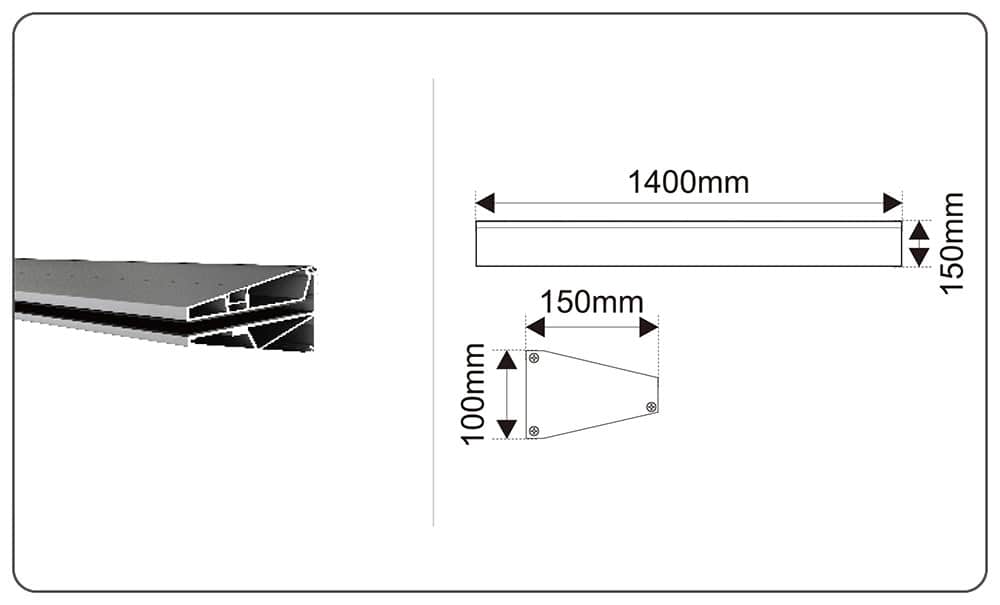 High-quality pool edge with precise measurements, stainless steel mounting brackets, and sleek design for modern swimming pools. Durable, corrosion-resistant materials ensure longevity and aesthetic appeal.