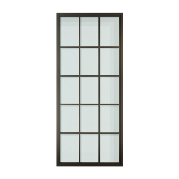 Barn Style Steel and Glass Sliding Shower Cabinet Door