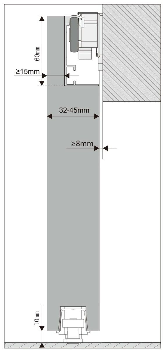 Hidden Barn Door Hardware include Aluminum Concealed Track Tengyu