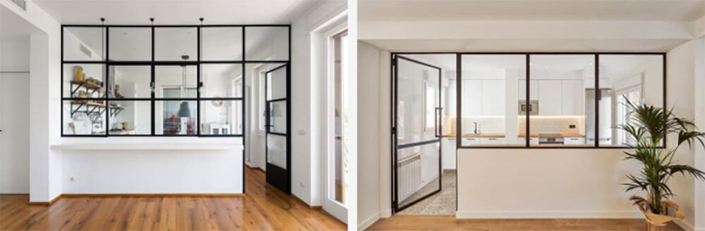 Stalen glazen deuren en ramen voor een huiselijke sfeer