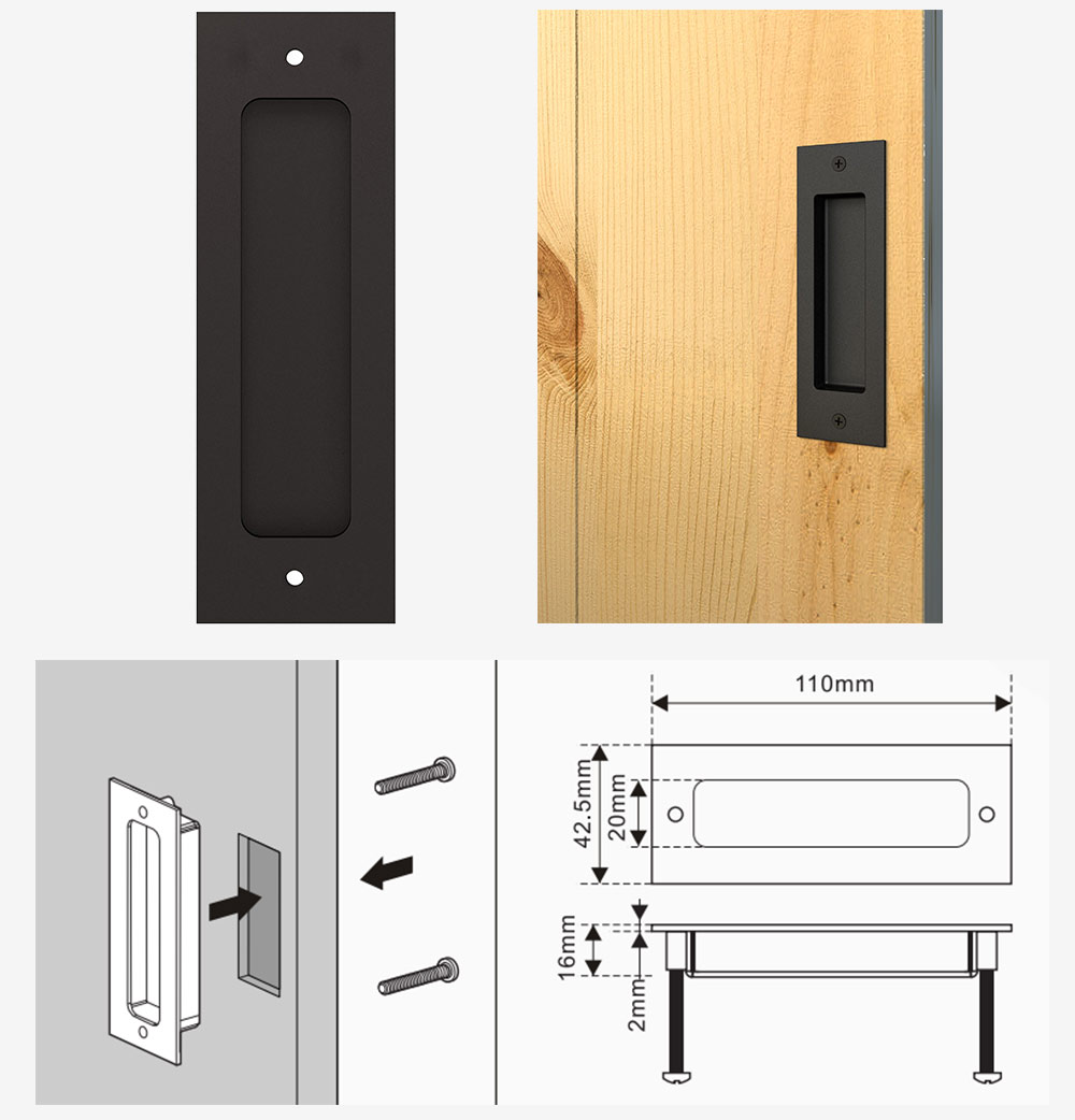 Infällda handtag