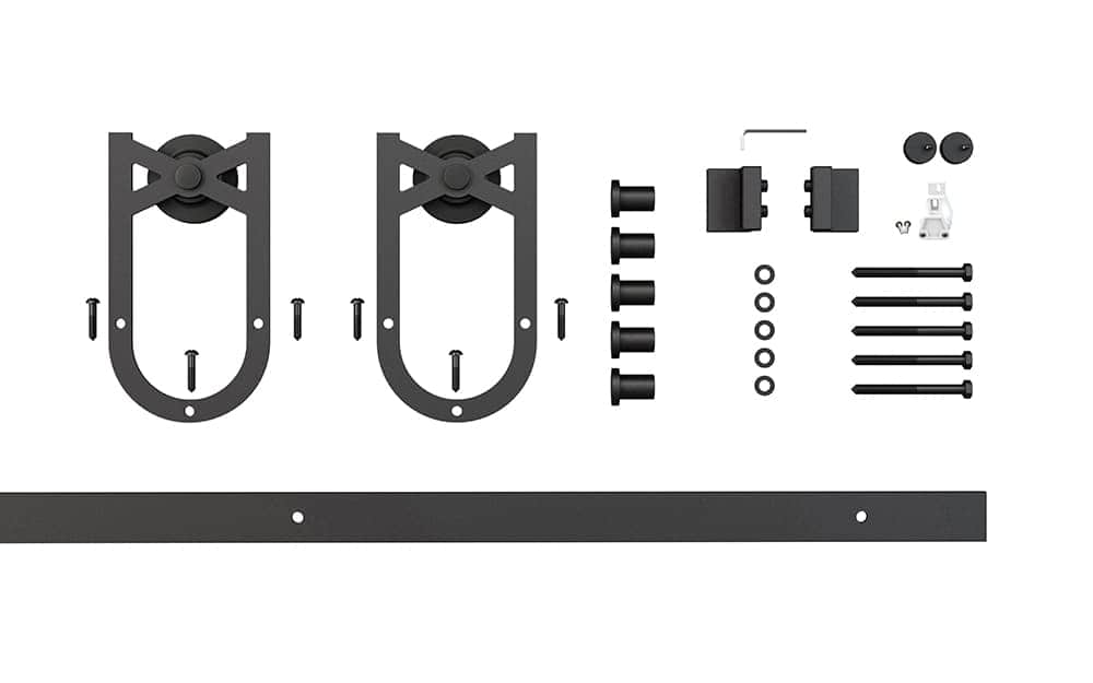 Heavy-duty black mounting hardware for Deepblue pool hoses, includes brackets, screws, and adapters for secure installation. Perfect for durable and reliable pool equipment setup.