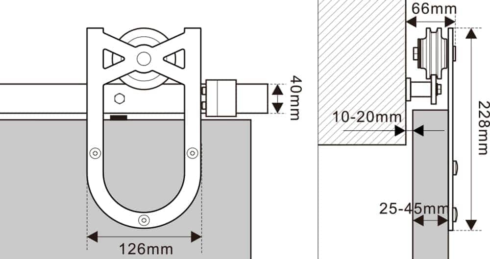 Efficient, detailed technical diagram showcasing mounting dimensions and hardware setup for Deepblue smart home systems.