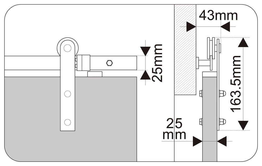 Cabinet Door Sliding Hardware, Face Mounted Style - Image 7