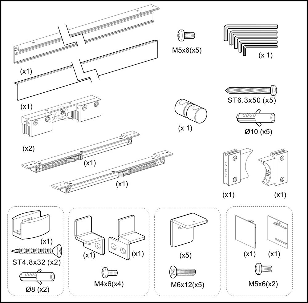 Mayorista Carril de aluminio para puerta corredera con cubierta de aluminio  - Tengyu