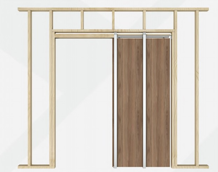 estructura de puerta corrediza empotrada