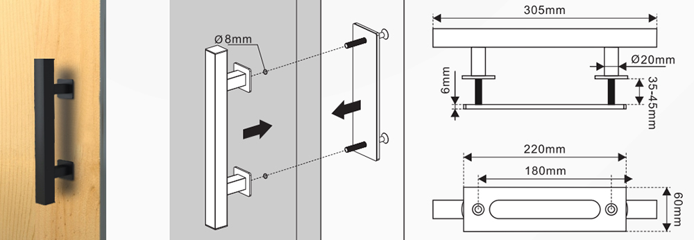 flat handles