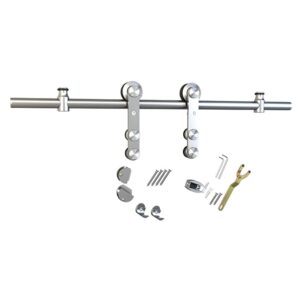 Sistema de puerta corredera de montaje en pared de acero inoxidable