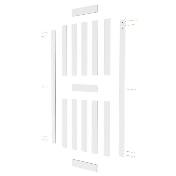 Puerta de granero de madera blanca estilo H 8