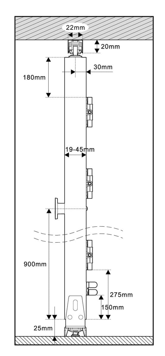High-Quality Shower System with Precise Measurements for Modern Bathrooms.
