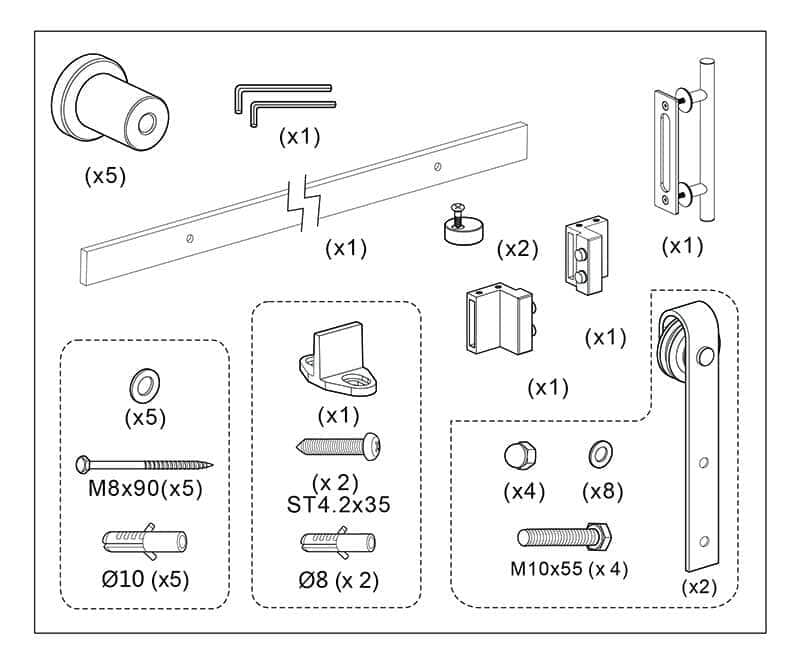 High-quality shower hardware components for modern bathrooms.