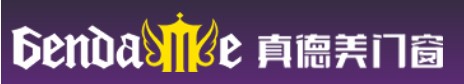 Logo with "Gendame" and Chinese characters, featuring a golden emblem on a purple background, symbolizing top Chinese door/window suppliers.