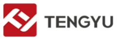 The red and white logo with "TENGYU" reflects innovation in sliding glass door manufacturing.