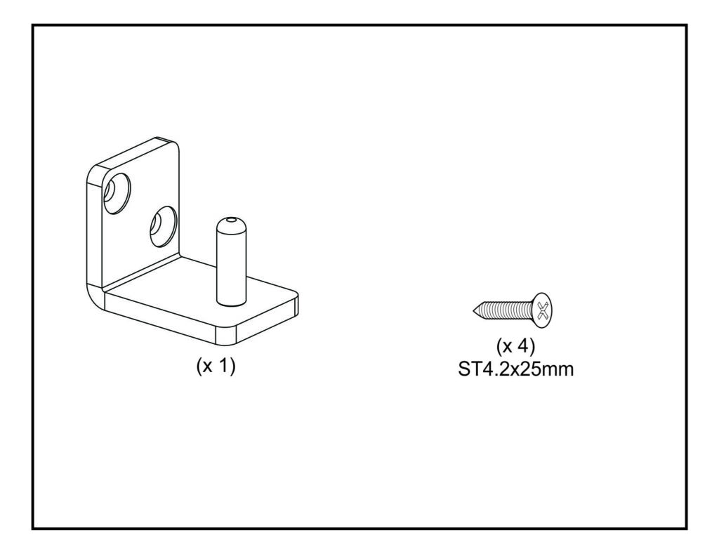 Premium Brushed Nickel Floor Guide: includes a metal bracket & four ST4.2x25mm screws, perfect for heavy sliding barn doors.