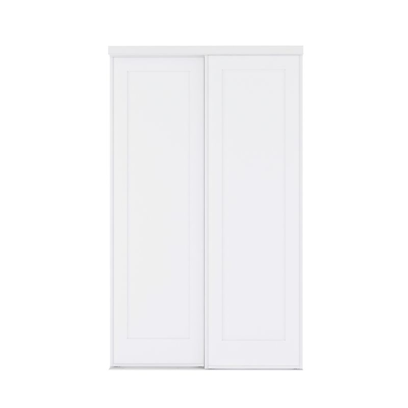 Customizable steel and MDF one-panel closet doors.