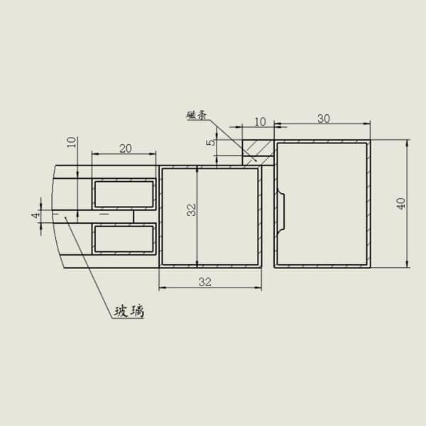 Technical drawing of a steel French door with mm dimensions, 4mm tempered glass sections ("玻璃"), and black powder coat finish.