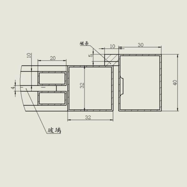 Technical drawing of single-leaf steel & glass door with fanlight, mm measurements, labeled glass (玻璃), customizable options.