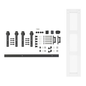 Complete Tengyu sliding door hardware kit with rollers, brackets, screws, and track for easy installation and smooth operation.
