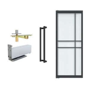 Image of Tengyu window frame and hardware components for industrial window installation.